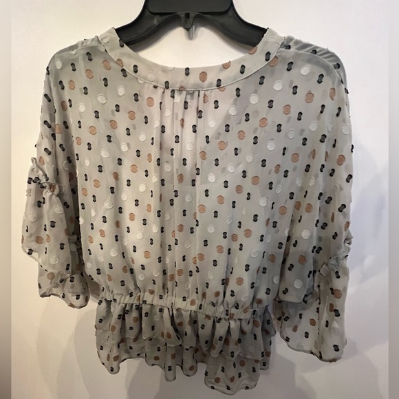 CURRENT AIR LOS ANGELES SHEER  V NECK  TOP. SIZE SMALL WITH ATTACHED CAMISOLE - Picture 5 of 11